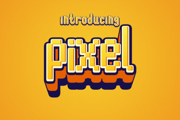 Pixel Robotic Display Font