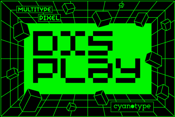 MultiType Pixel Display Font