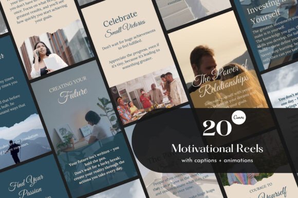 Motivations- und Erfolgs-Reels Vorlagen
