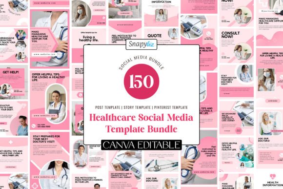 Medizinische Social Media Vorlagenpaket