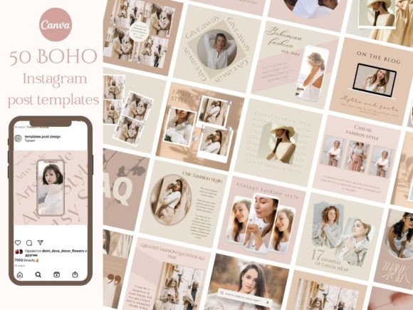 50 Neutrale Instagram-Vorlagen