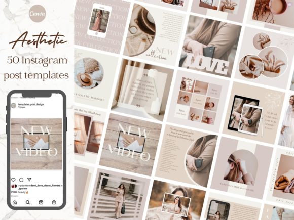 Ästhetische Instagram-Postvorlagen