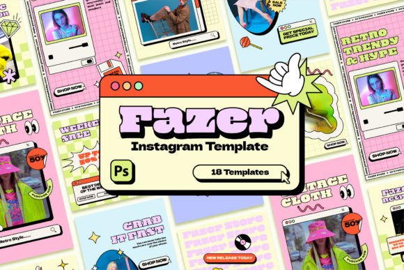 Fazer Retro Instagram-Designvorlage