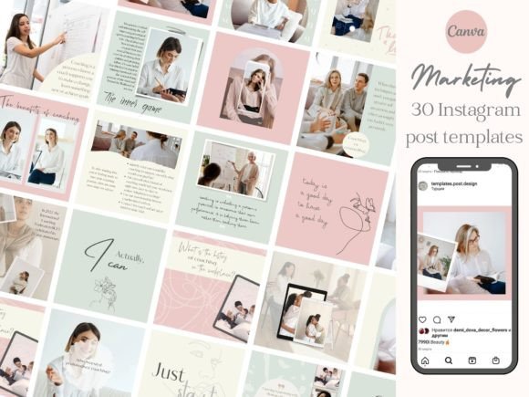 Boho Instagram Marketing-Vorlagen