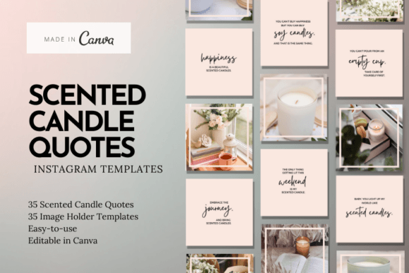 Scented Candle Zitate Instagram Vorlagen