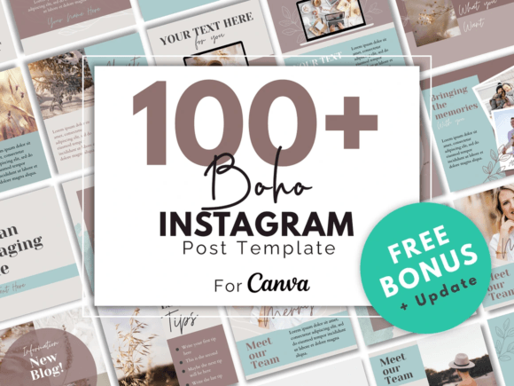 Boho Schönheit Instagram Canva Vorlage