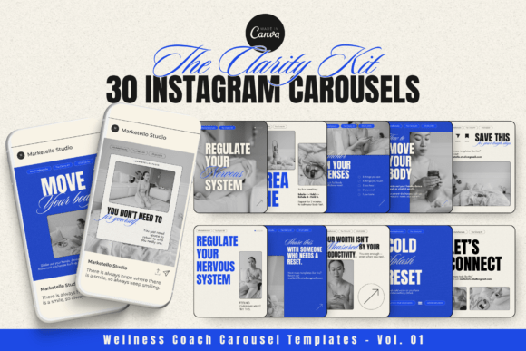Instagram Karussell Vorlagen für Wellness