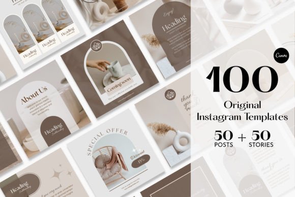 Ästhetische Beige Instagram Vorlagen