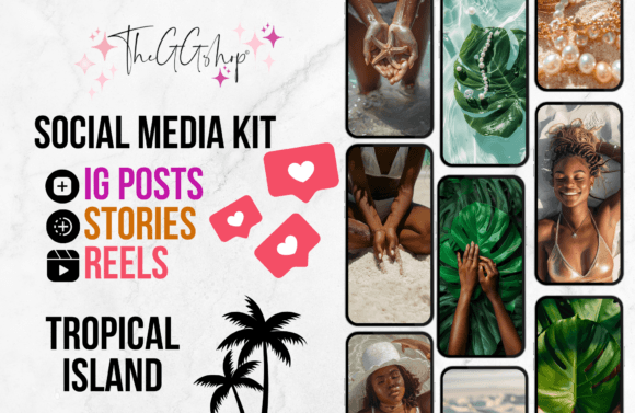 Tropisches Social Media Kit