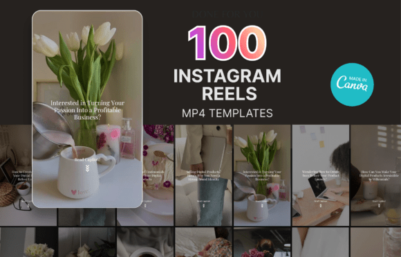100 Faceless Reels Canva Vorlage