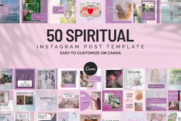 Spirituelle Instagram-Vorlagen Canva