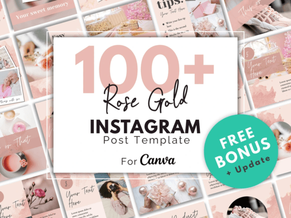 Rose Gold Instagram Vorlage