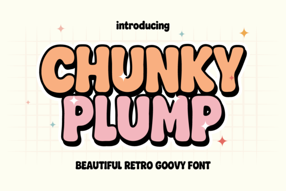Chunky Plump Groovy Bubble Display Font