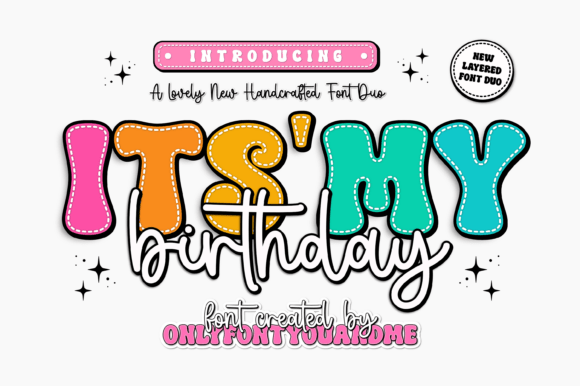 Its My Birthday Font Duo