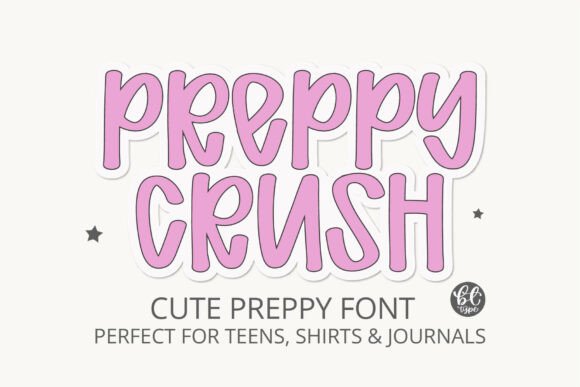 Preppy Crush Cute Clean All-Caps Display Font