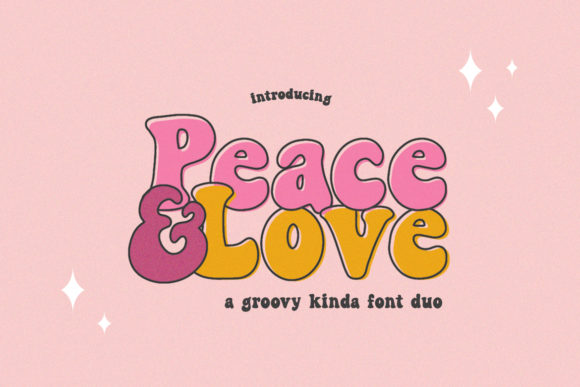 Peace and Love Retro Display Font