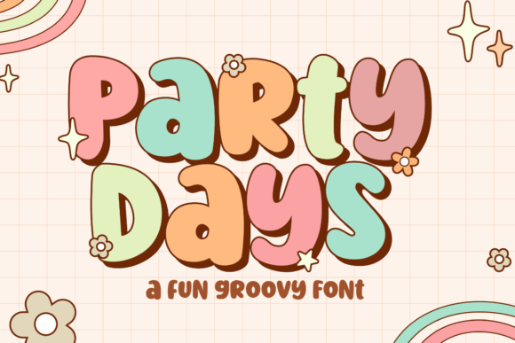 Party Days Retro Groovy Display Font