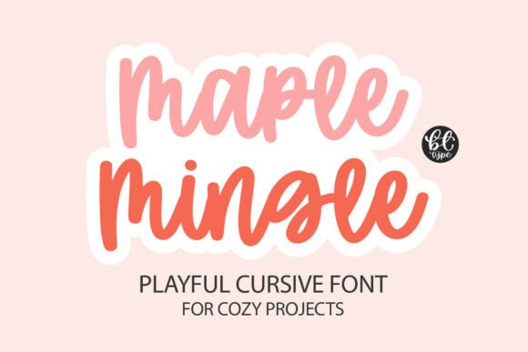 Maple Mingle Playful Bouncy Cursive Font
