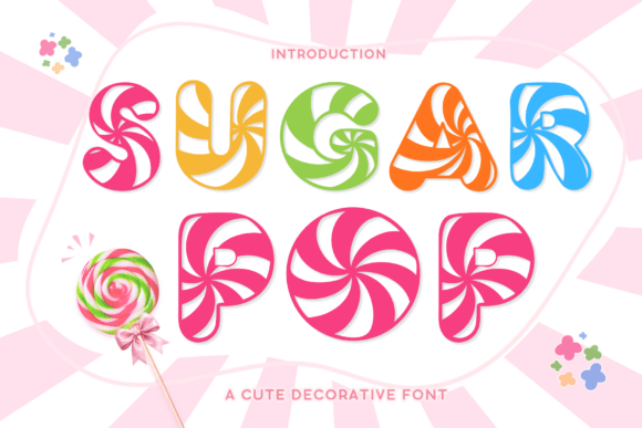 Sugar Pop Candy Swirl Display Font