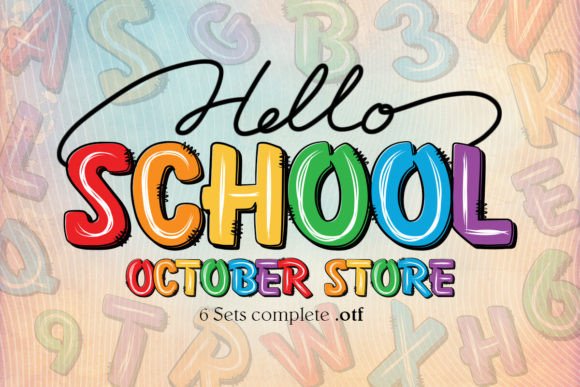 Hello School Playful Color Font