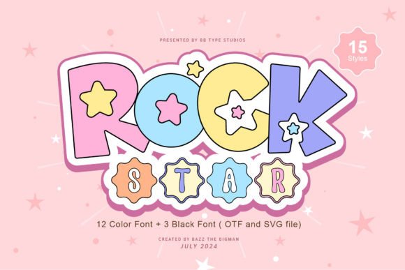 Rock Star Celestial Decorative Font