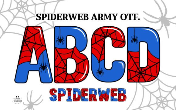 Spiderweb Army Color Font