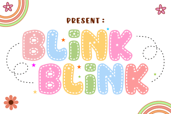 Blink Blink Stitched Starcut Display Font