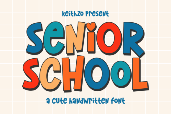 Senior School Whimsical Handwritten Display Font