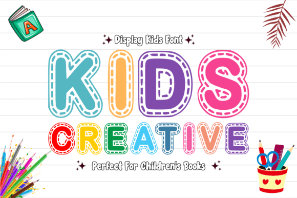 Kids Creative Uppercase Alphabet Font