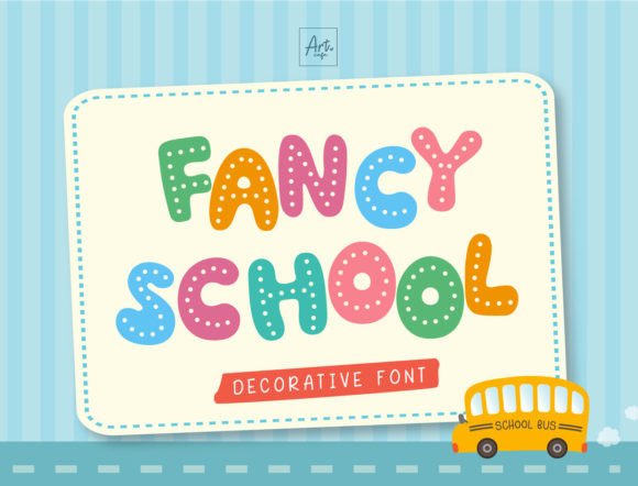 Fancy School Dotted Display Font
