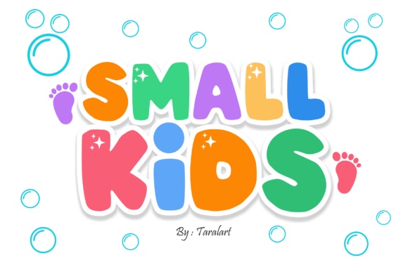 Small Kids Bubbly Playful Display Font