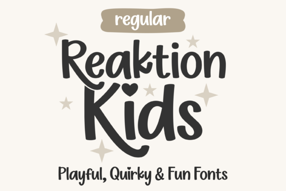 Reaktion Kids Playful Handwritten Font with Heart Dots