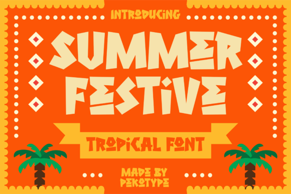 Summer Festive Tropical Display Font