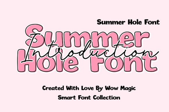 Summer Hole Bold Hollow Display Font