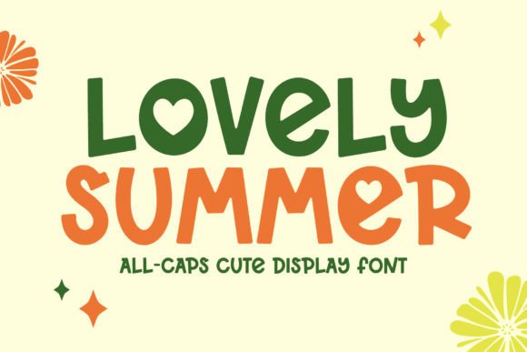Lovely Summer Cute Bold Handwritten All Caps Font