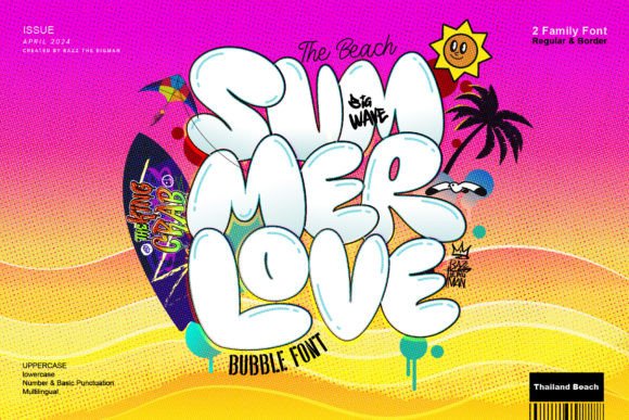 Summer Love Bubbly Display Font