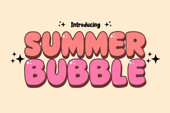 Summer Bubble Playful Display Font