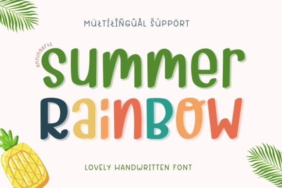 Summer Rainbow Handwritten Script Font