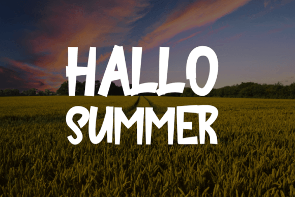Hallo Summer Sunny Script Typeface