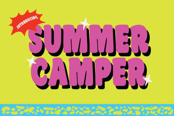 Summer Camper Bubbly Display Font