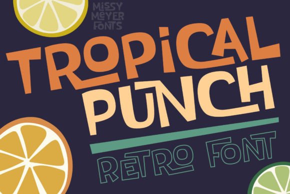 Tropical Punch Retro-Tropical Ligature Font