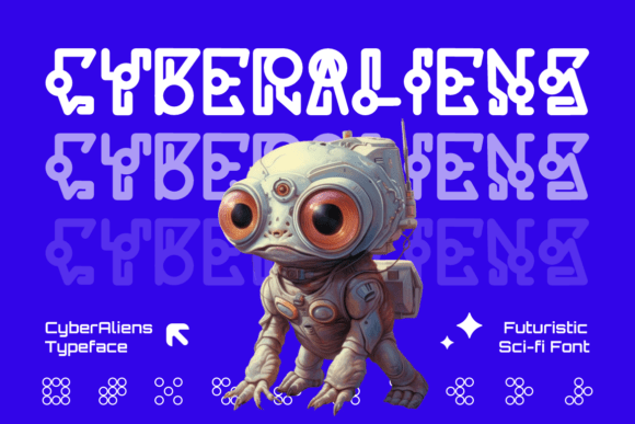 Cyber Aliens Sci‑Fi Display Font