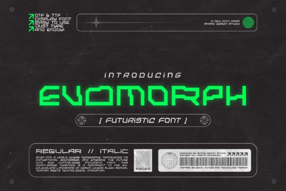 Evomorph Futuristic Typeface