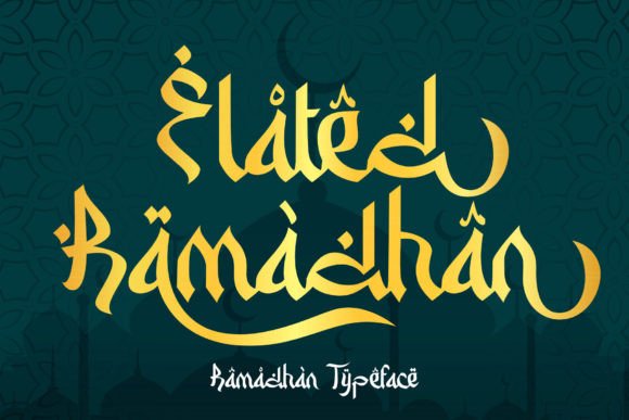 Elated Ramadhan Arabic Calligraphy Display Font