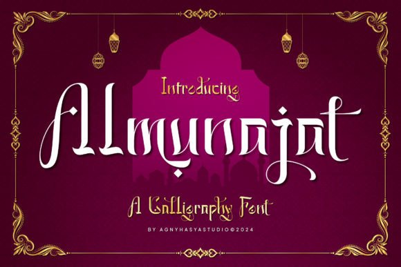 Almunajat Arabic Calligraphy Typeface