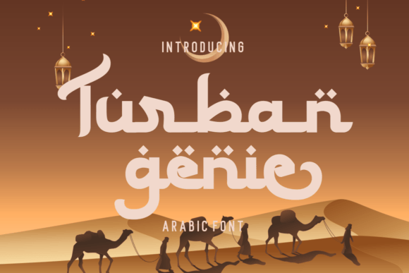 Turban Genie Arabic Calligraphy Display Font