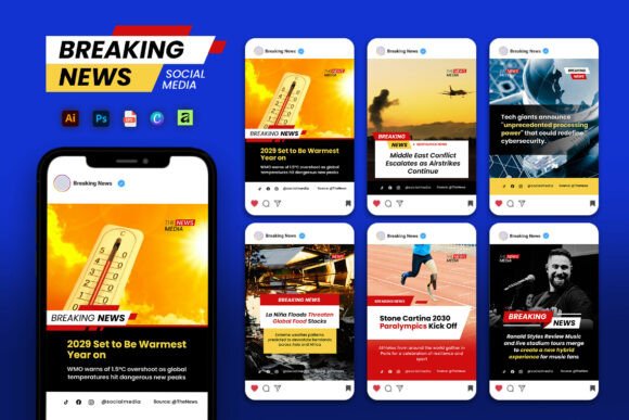 Dynamic News Social Media Template
