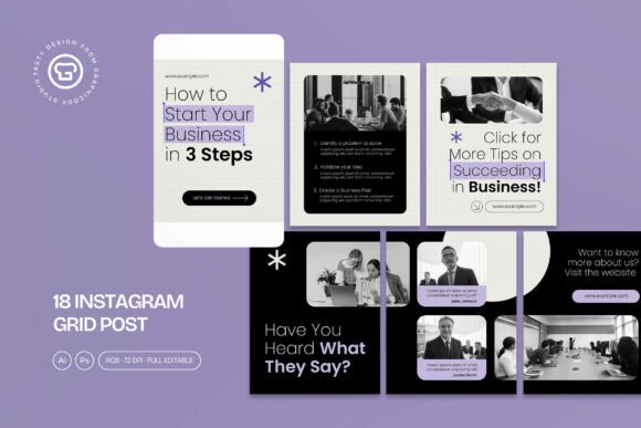 Professional Instagram Grid Template