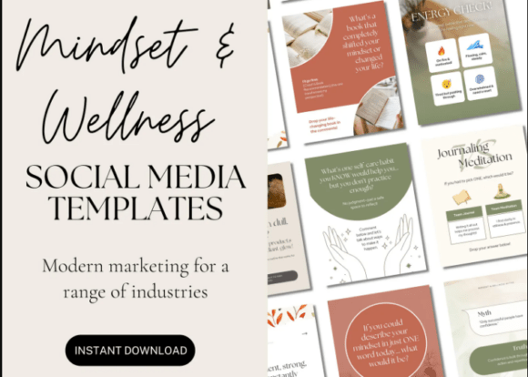 Mindset & Wellness Social Media Templates