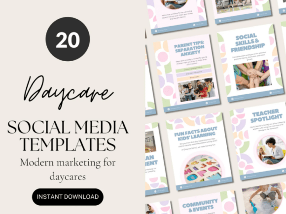 Pastel Daycare Instagram Templates